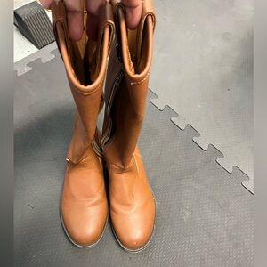 Frye Kids Tan Leather Boots